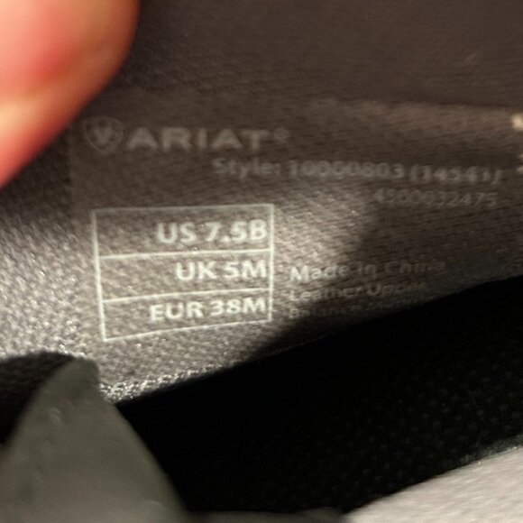 Ariat Riding/Paddock Boot, Black, Size 7.5 - Picture 10 of 10